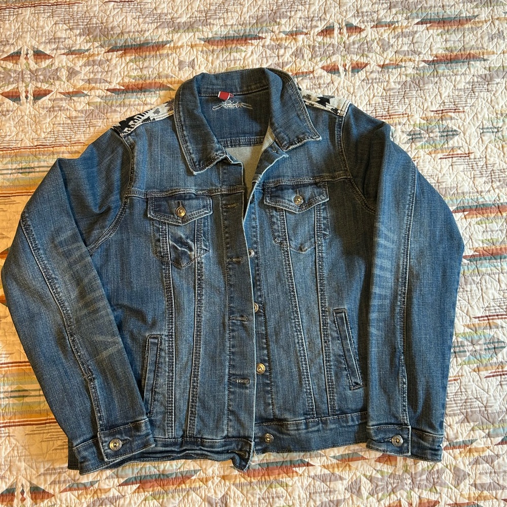 Stetson Blue Jean Jacket with Black Accents